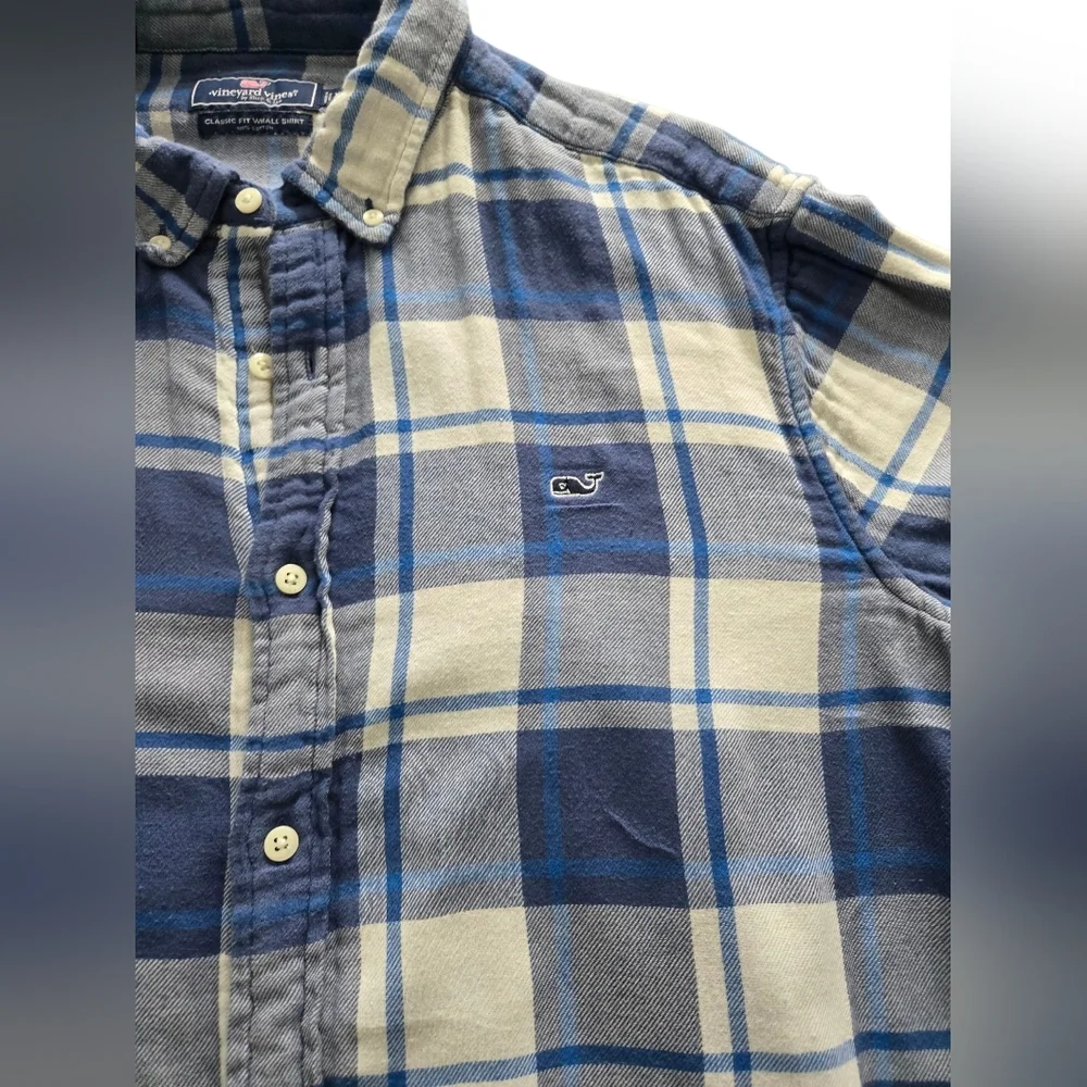 Vineyard Vines Classic Fit Whale Flannel Long Sleeve Size XL - Picture 3 of 6